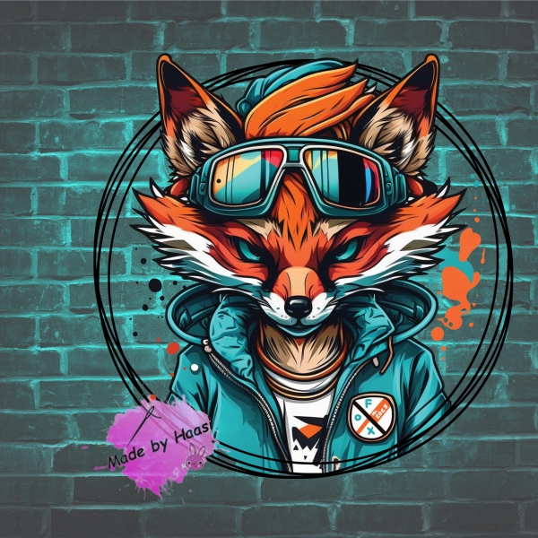 "Urban Fox"  18 cm Patch