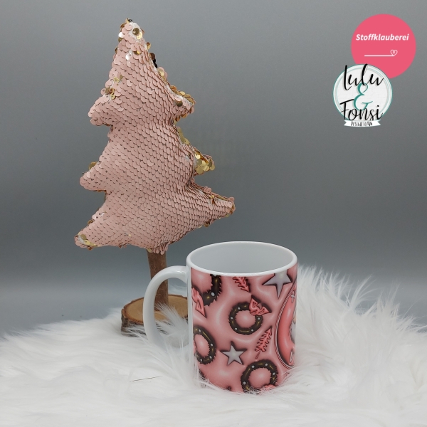 Tasse "'Xmas Vibes" rosa