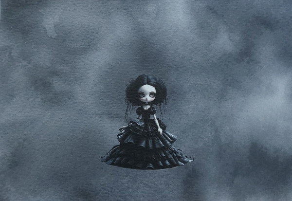 "Gothic Doll 1" Kunstleder 17x25cm