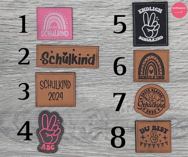 Kunstlederlabel "Schule"