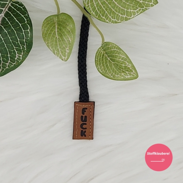 Kunstlederlabel "Kordelenden" 1 Paar
