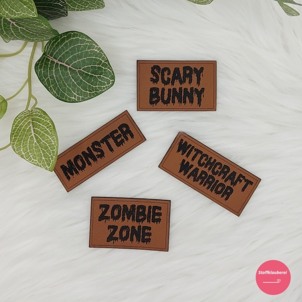 Kunstlederlabel "Halloween Tales"