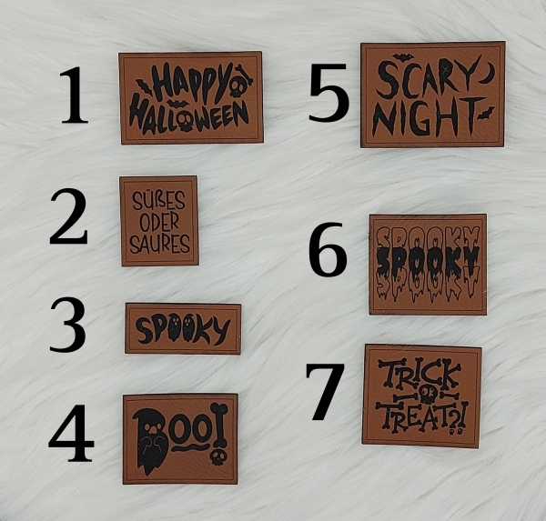 Kunstlederlabel "Halloween"