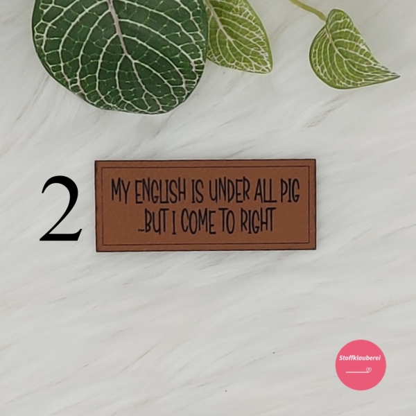 Kunstlederlabel "Denglisch 2"