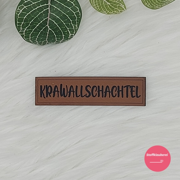 Kunstlederlabel "Sprüche 3"