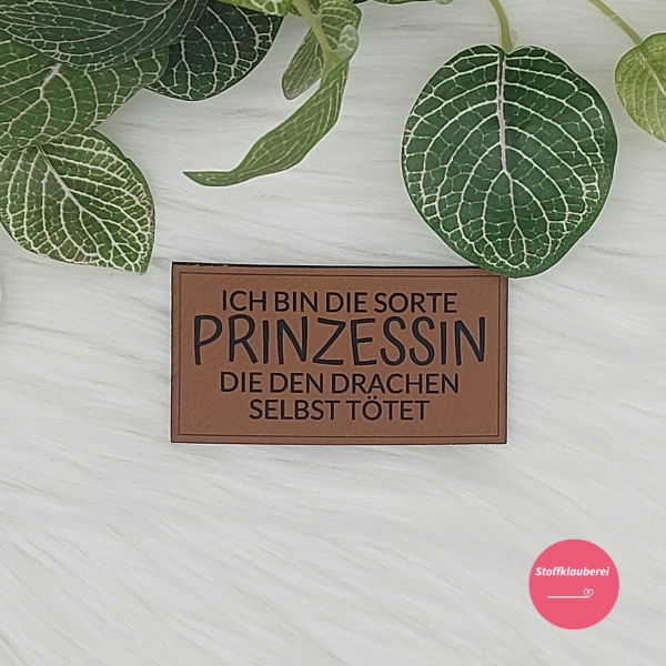 Kunstlederlabel "Drachen Sprüche"