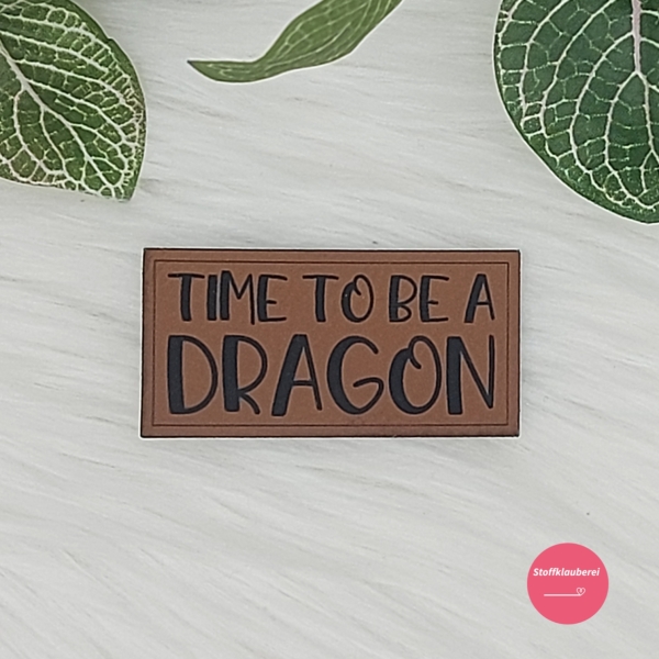Kunstlederlabel "Drachen Sprüche"
