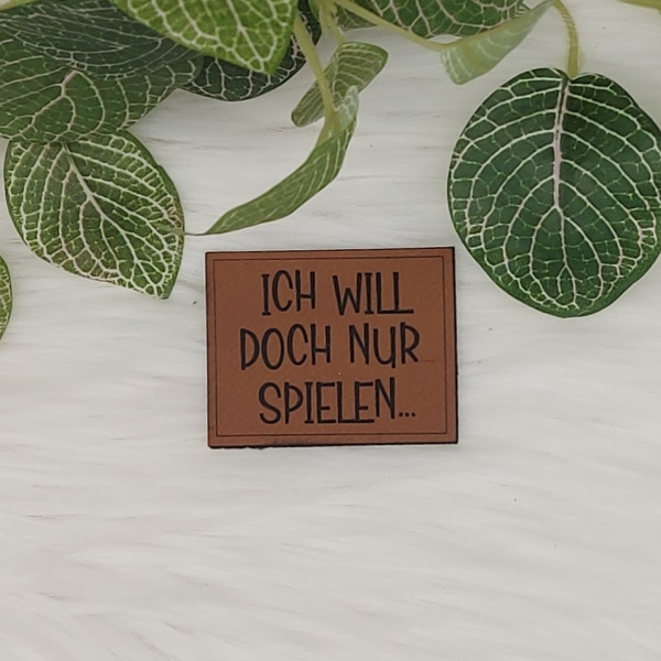 Kunstlederlabel "Sprüche 4"