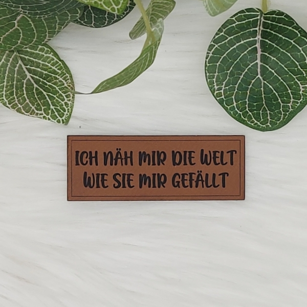 Kunstlederlabel "Sprüche 5"