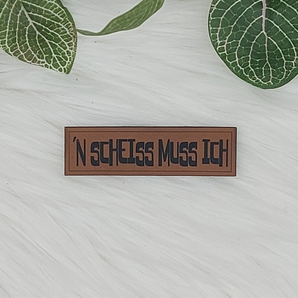 Kunstlederlabel "Sprüche 6"