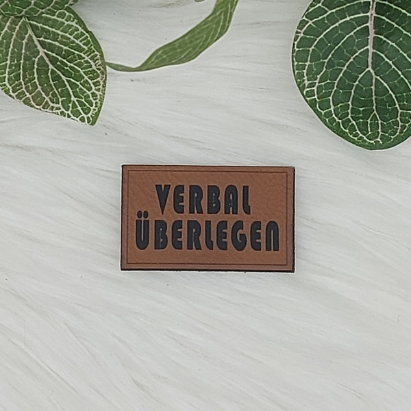 Kunstlederlabel "Sprüche 6"