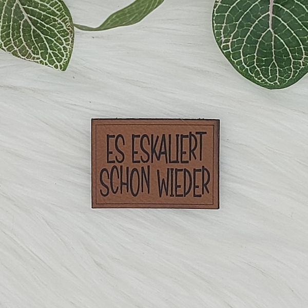 Kunstlederlabel "Sprüche 6"