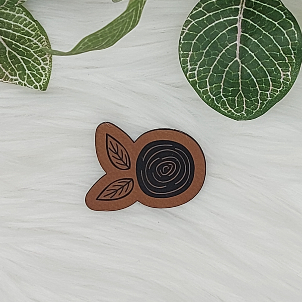 Kunstlederlabel "Blumen"