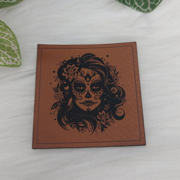Kunstlederlabel "Día de Muertos"