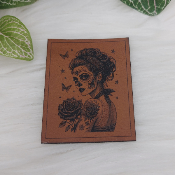 Kunstlederlabel "Día de Muertos"