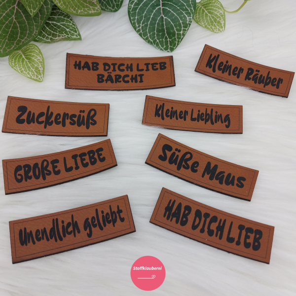 Kunstlederlabel "Sprüche für Kinder"