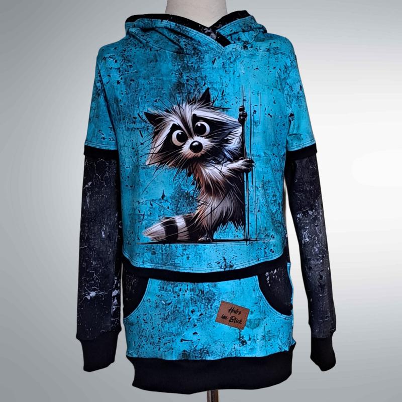 Hoodie Größe 140 "Waschbär" von @Fylous Style