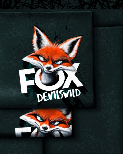 "Fox Devils Wild" Panel by Thorsten Berger French Terry