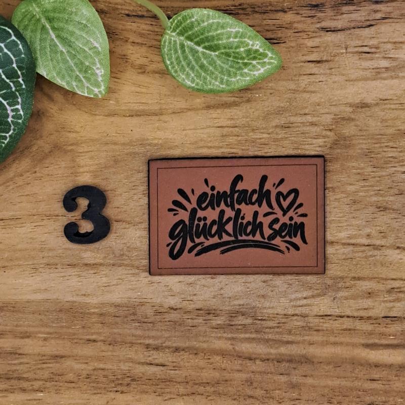 Kunstlederlabel "Süße Tiere mit Spruch 2"