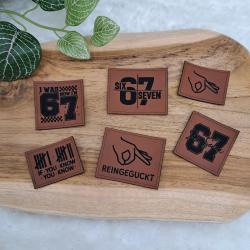 Kunstlederlabel "Meme Jugendwörter"