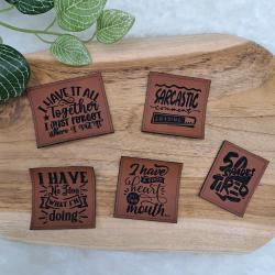 Kunstlederlabel "Englisch und Denglisch 2"