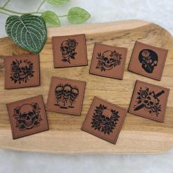 Kunstlederlabel "Skull"