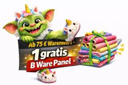 Gratis B-Ware Panel ab Warenwert von 75 Euro