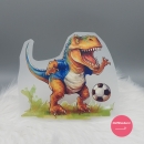 "Fußball Dino" braun groß (ca. 17cm X 18cm) - Kopie