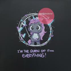 "Chaosqueen grau" Kunstleder 40x40cm